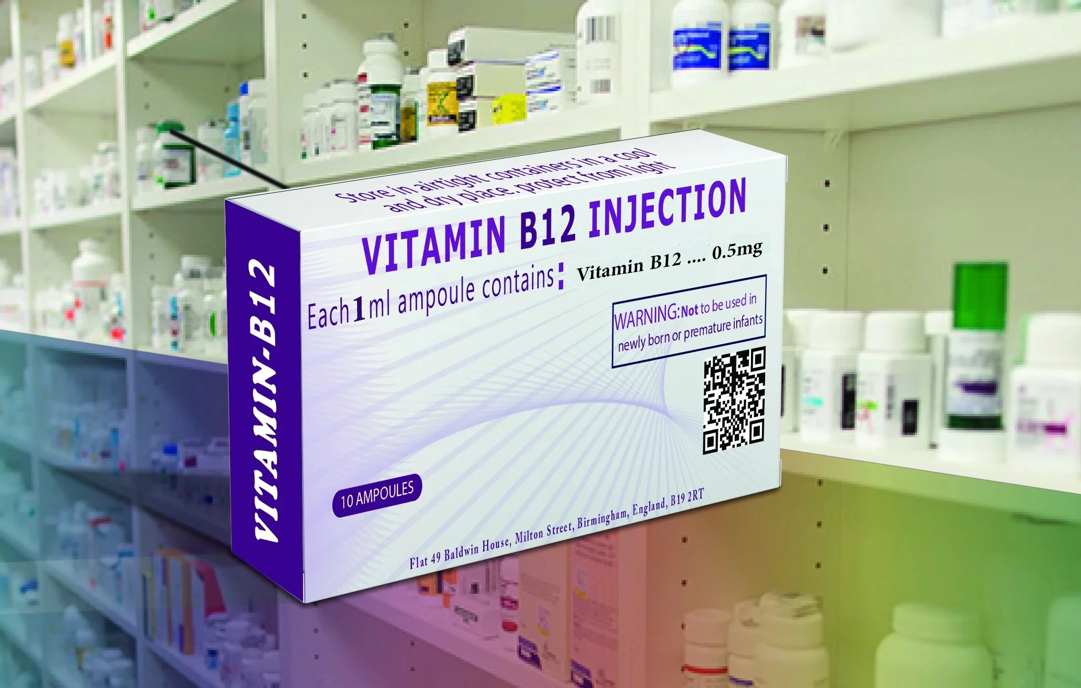Paracetamol injection 750 offered for sale in Libya, with a focus on the packaging and dosage details for consumers.