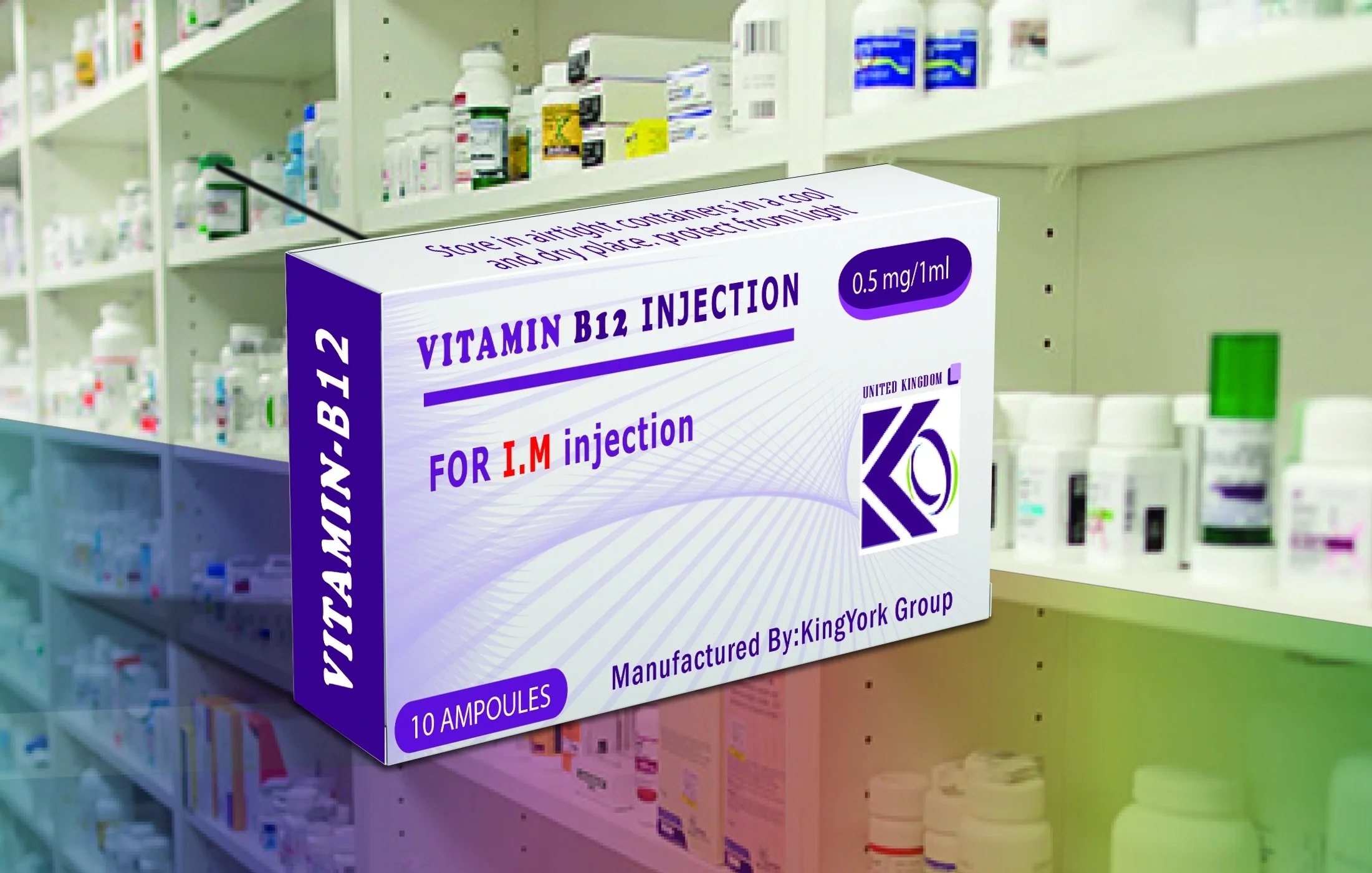 Paracetamol injection 750 offered for sale in Libya, with a focus on the packaging and dosage details for consumers.