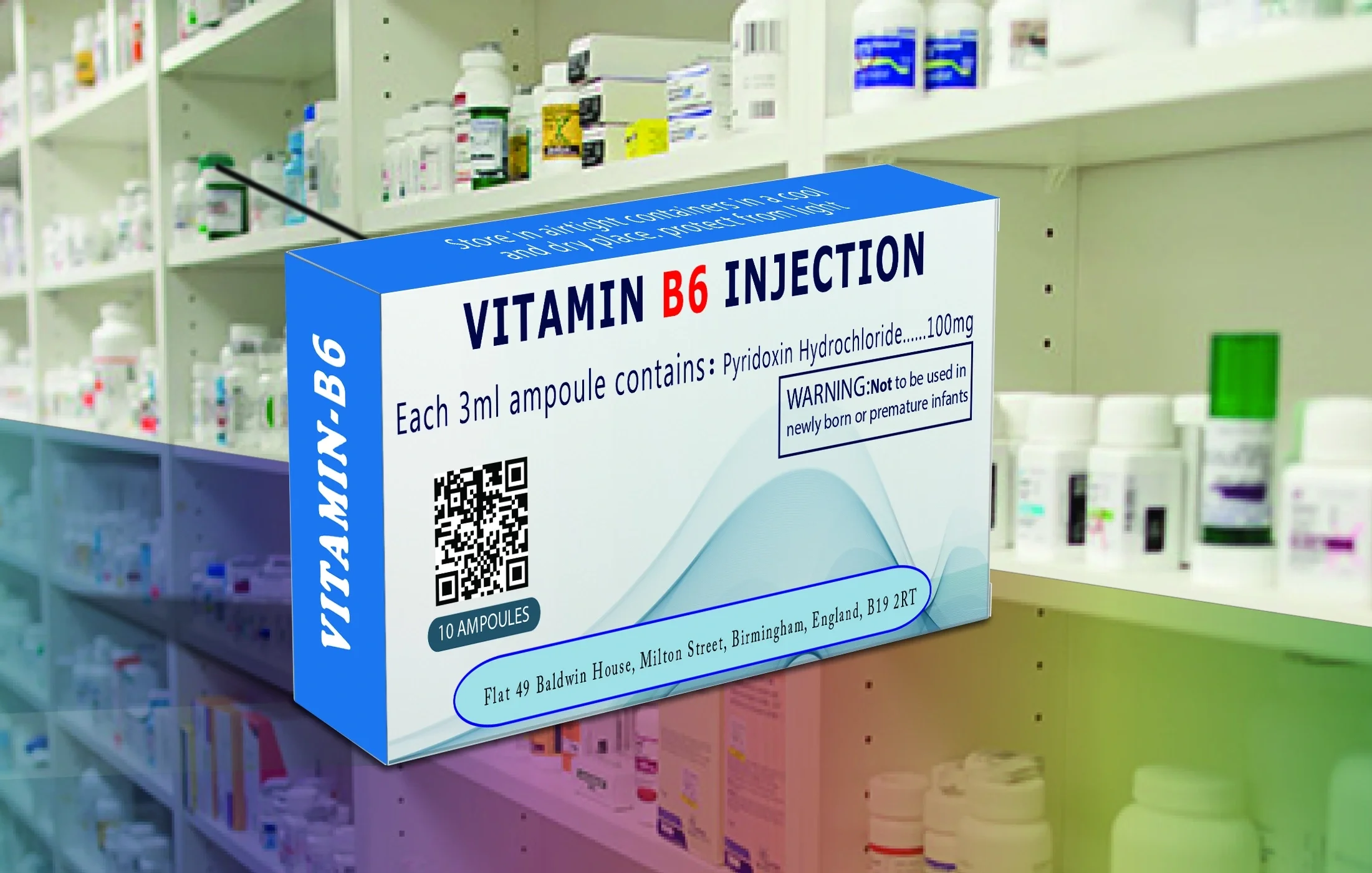 Paracetamol injection 750 offered for sale in Libya, with a focus on the packaging and dosage details for consumers.