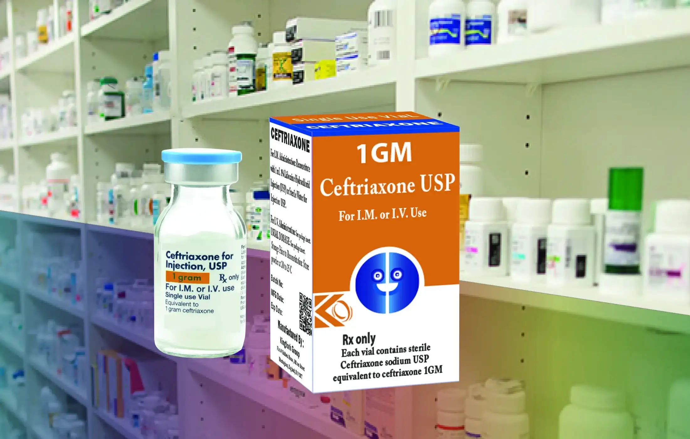 'Vials injection', 'Vials ampoules', 'Vials', 'ceftriaxone injection'