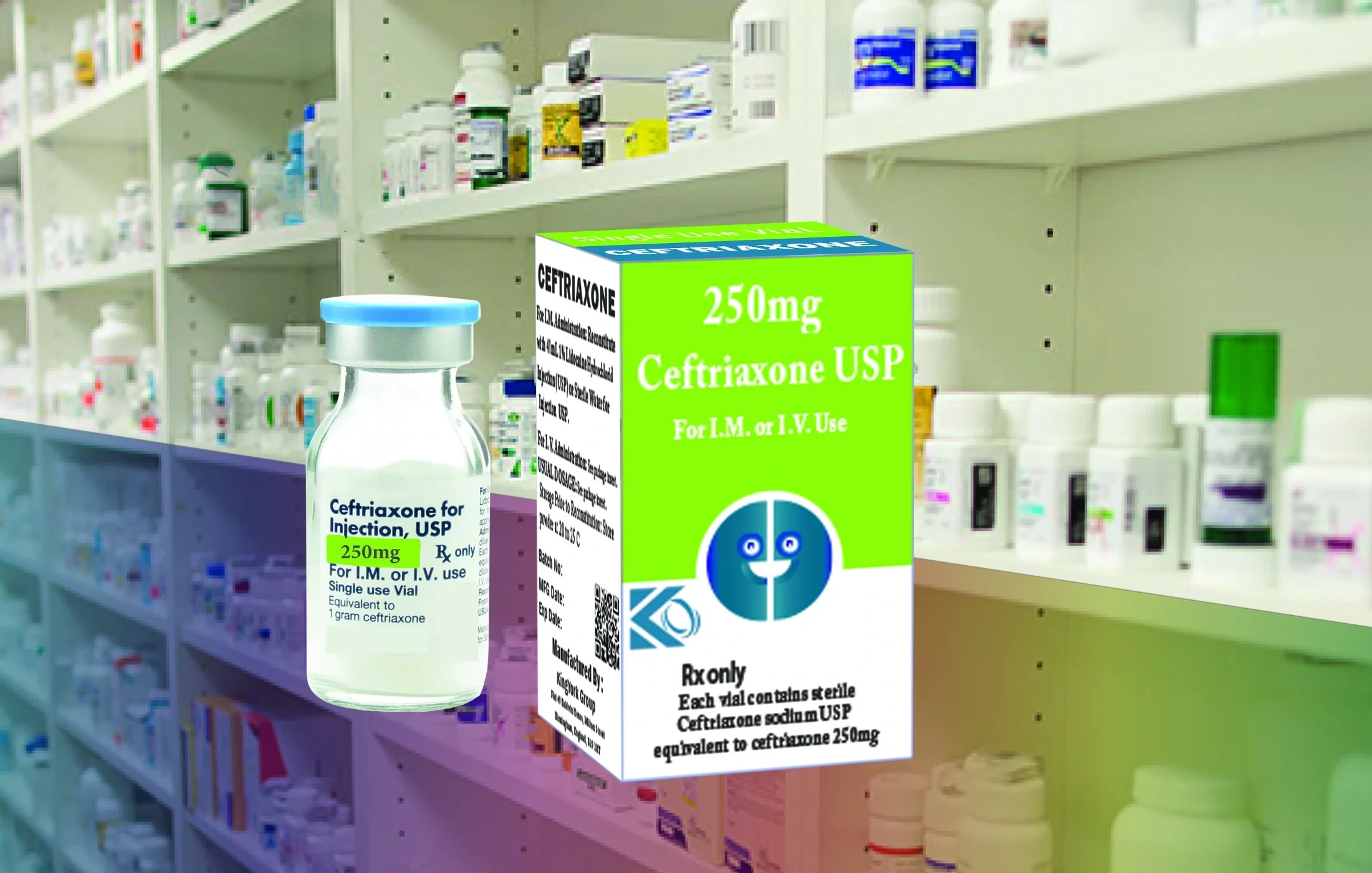 'Vials injection', 'Vials ampoules', 'Vials', 'ceftriaxone injection'