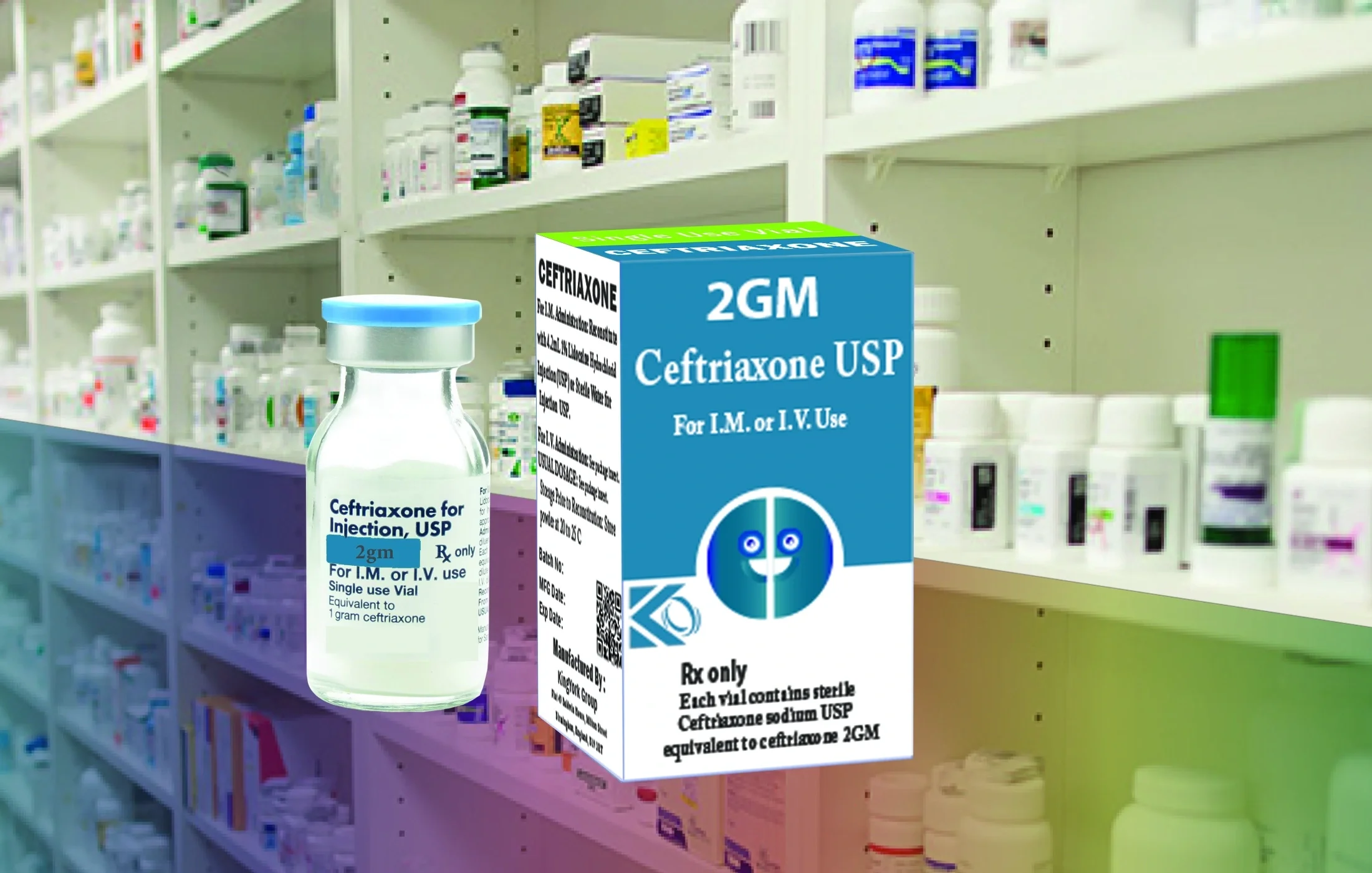 'Vials injection', 'Vials ampoules', 'Vials', 'ceftriaxone injection'