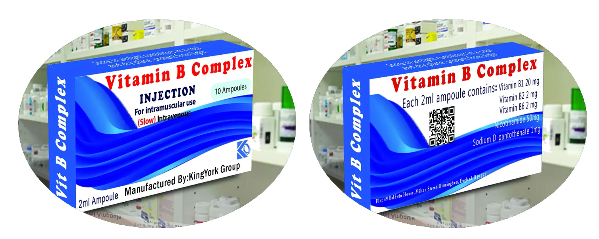 Paracetamol injection 750 offered for sale in Libya, with a focus on the packaging and dosage details for consumers.